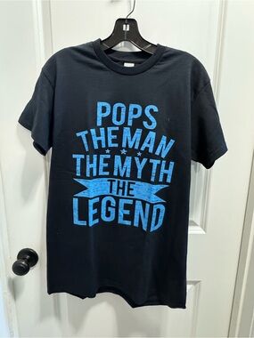 Pops The Man The Myth The Legend Graphic Tee - Black/Blue
